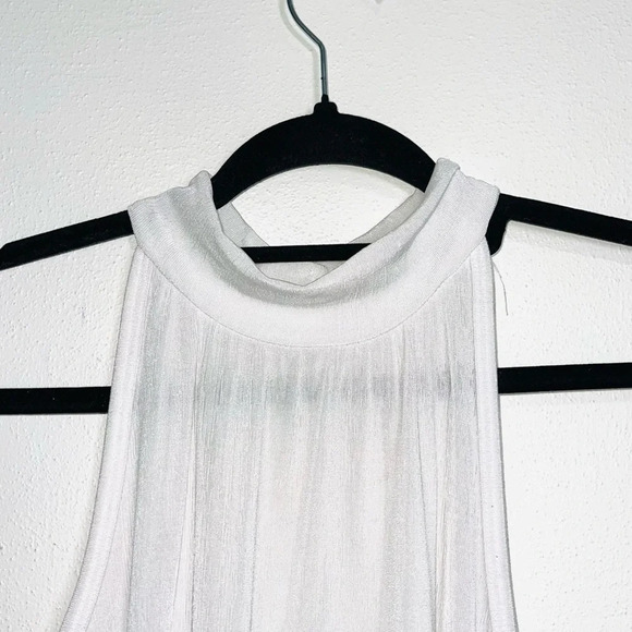 Maurices 24/7 White Halter Neck Crinkle Tank Top Medium Women’s - Picture 2 of 12